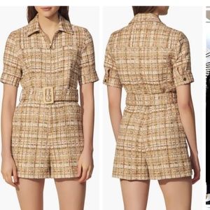 SANDRO PARIS COTTON TWEED JUMPER